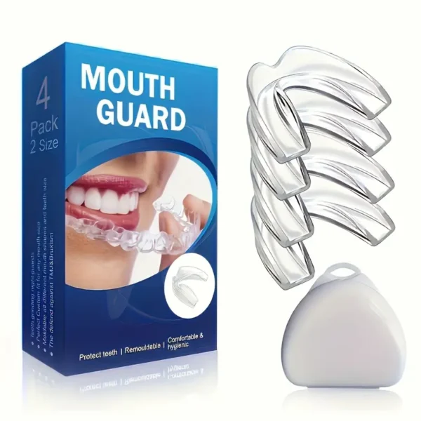 4pcs EVA Mouth Guards - Shock-Absorbing & Transparent