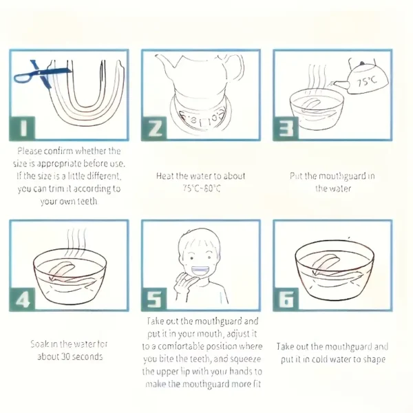 4pcs EVA Mouth Guards - Shock-Absorbing & Transparent